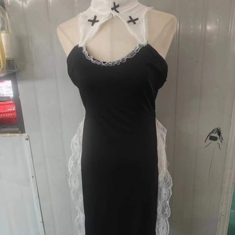 Sexy Sleepwear Qqny Desire Church Sexy Nun Cosplay Outfit Pure Desire Uniform High Slit Lace