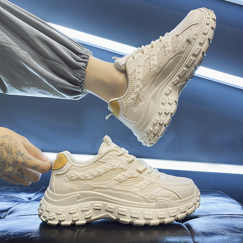 Breathable Mesh Sports Shoes for Men, New Spring Style Men's Shoes, Trendy Versatile Thick-Soled Casual Shoes, Dad Shoes