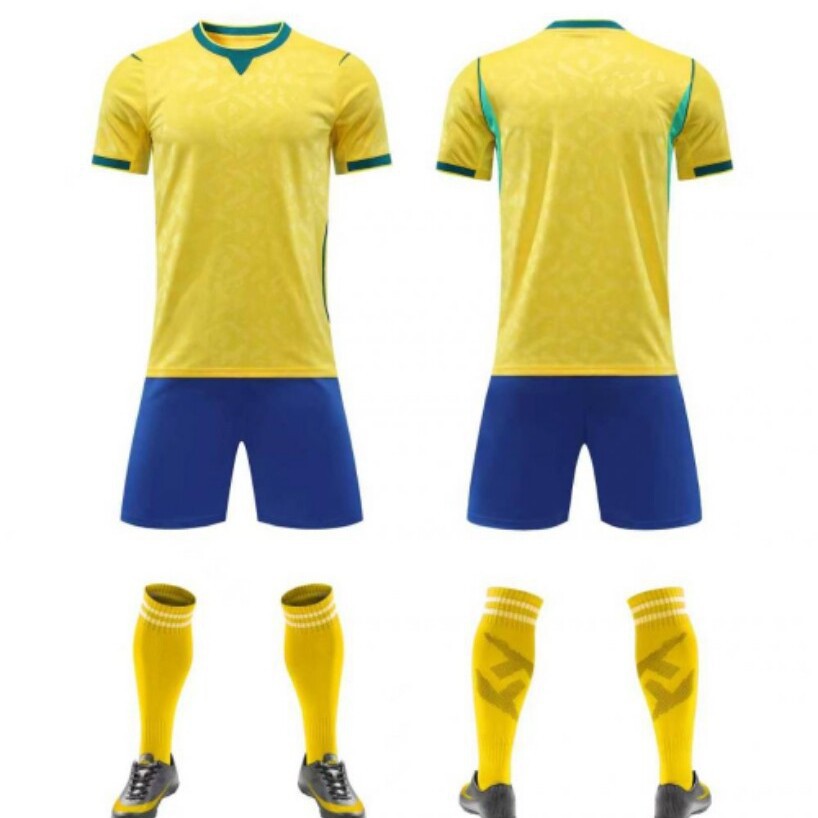 Cross-Border Foreign Trade European Size Children's and Adult 25-26 Football Jerseys World Cup Plain Custom Printed Sports Training Uniforms