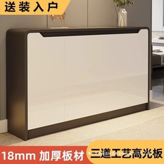 实木轻奢鞋柜家用门口简约玄关柜多功能一体收纳柜鞋柜现代网红