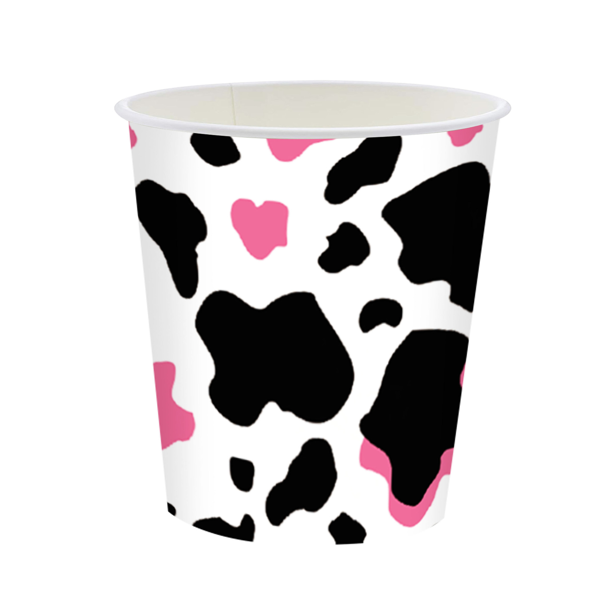 Artículos de fiesta de cumpleaños familiares con temática de vacas, los más vendidos transfronterizos: platos y vasos de papel desechables, juego de vajilla desechable