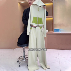 欧货休闲运动套装女2025春春秋新款时尚洋气减龄连帽卫衣卫裤两件