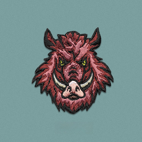 Lion, wolf, bear, wild boar, tiger small size adhesive patch for DIY mending holes in down jackets, decorative back adhesive sticker