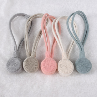 Cross-border new curtain strap simple cotton rope curtain strap handmade accessories magnet buckle curtain buckle