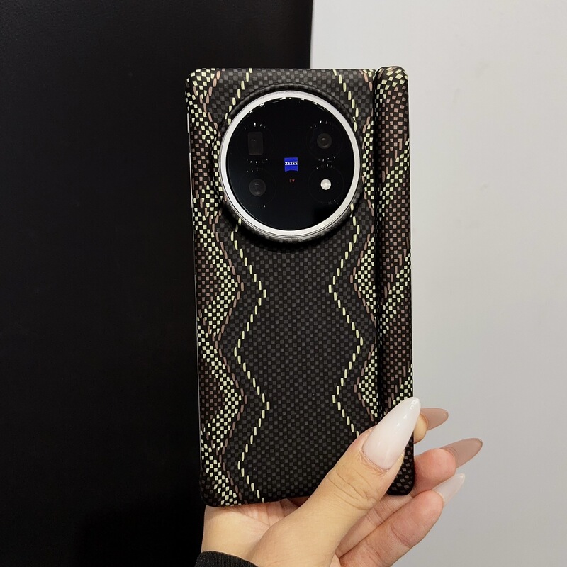 Suitable for Huawei Matex7 Magnetic Phone Case, Foldable Center Axis Magicv6 Carbon Fiber Pattern Zfold8 Protective Case