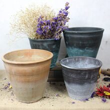 粗陶陶罐花盆花器插花瓶复古透气土陶瓦罐坛子室内户外种植鲜花