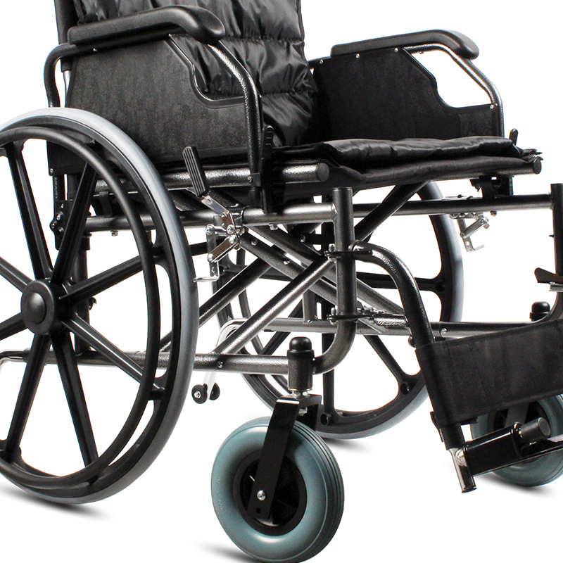 Silla de ruedas plegable manual personalizada de acero ultraligero para personas mayores con discapacidad empujando patineta manual silla de ruedas