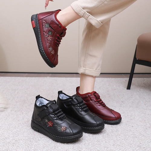 New cotton shoes for women's winter warmth and velvet middle-aged and old mother shoes for thick waterproof warmth grandma cotton shoes