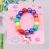 Cartoon bracelet, rainbow children's accessory, metal jewelry