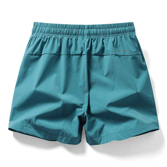 2025 Couple Ice Silk Shorts Unisex Multi-color Trendy Brand Triple Pants Quick-drying Running Shorts Summer Elastic Outdoor