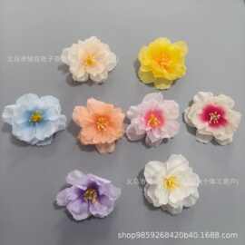 仿真樱花花朵 簪花头饰婚庆花墙商场布置配花 鸭嘴夹边夹甜美花朵