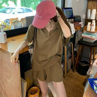 Polo Summer Short-Sleeved Casual Shorts Short-Sleeved Suit 2025 New Korean Style Loose Large Size Fashion Two-Piece Set