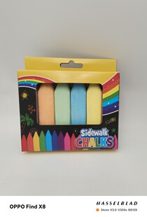 Factory direct sales pointed sidewalk chalk 6 color box color chalk high quality and low price
