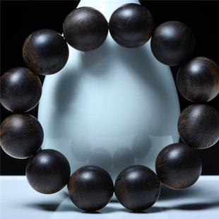 Certified Vietnamese Nha Trang Agarwood Bracelet, Natural Agarwood Black Oil, Authentic Buddhist Beads with Rich Fragrance