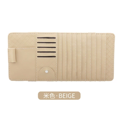 Multimediya və saxlama aksesuarları car CD bag, multifunctional sun - anti-sheepskin-cd-clip-beige