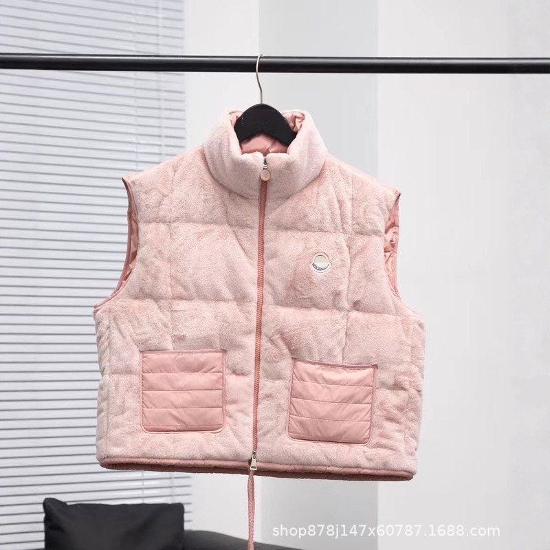 25 New Winter Style Mongolian Cashmere down Vest Thickeneded Stand-Up Collar Waistcoat Cold-Proof and Warm Trendy Vest for Women Classy