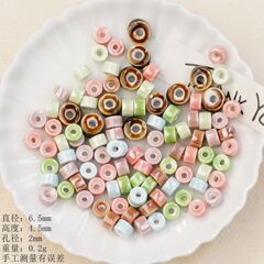 景徳鎮セラミックビーズマカロンカラーショートチューブルースビーズアクセサリー手作り DIY ジュエリーアクセサリー卸売