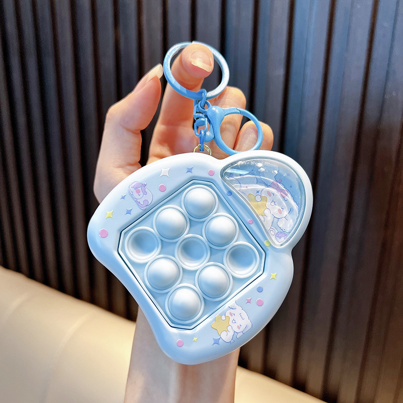 速押しおもちゃピンチキーホルダー楽しい学生バブルカーのキーチェーン人形マシン小さなペンダント卸売|undefined