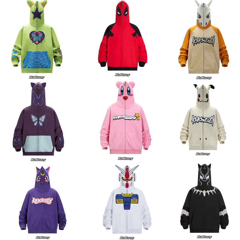 20.23 million holy festival cross-border kakaz fashion brand Full Pull cosplay3D digital printing hoodie zipper to top
