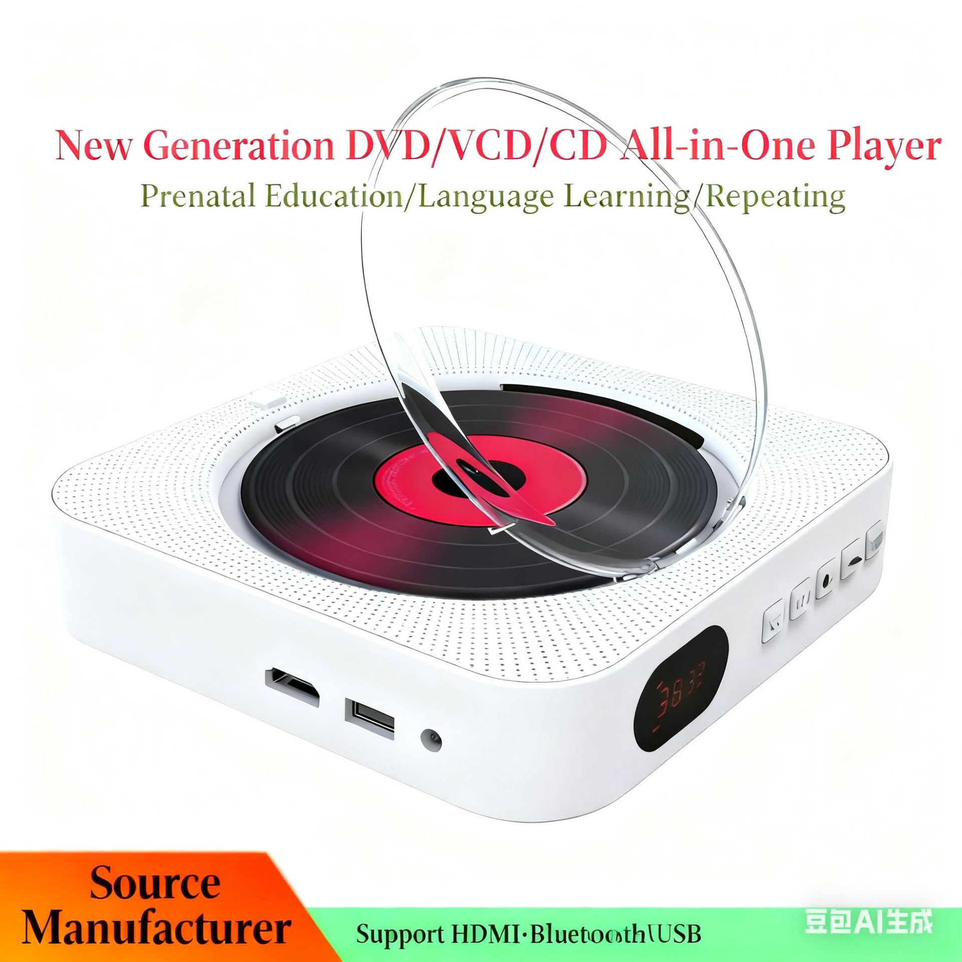 定制学生英语复读机光盘视频电视播放器DVD影碟一体机HDMI高清DVD