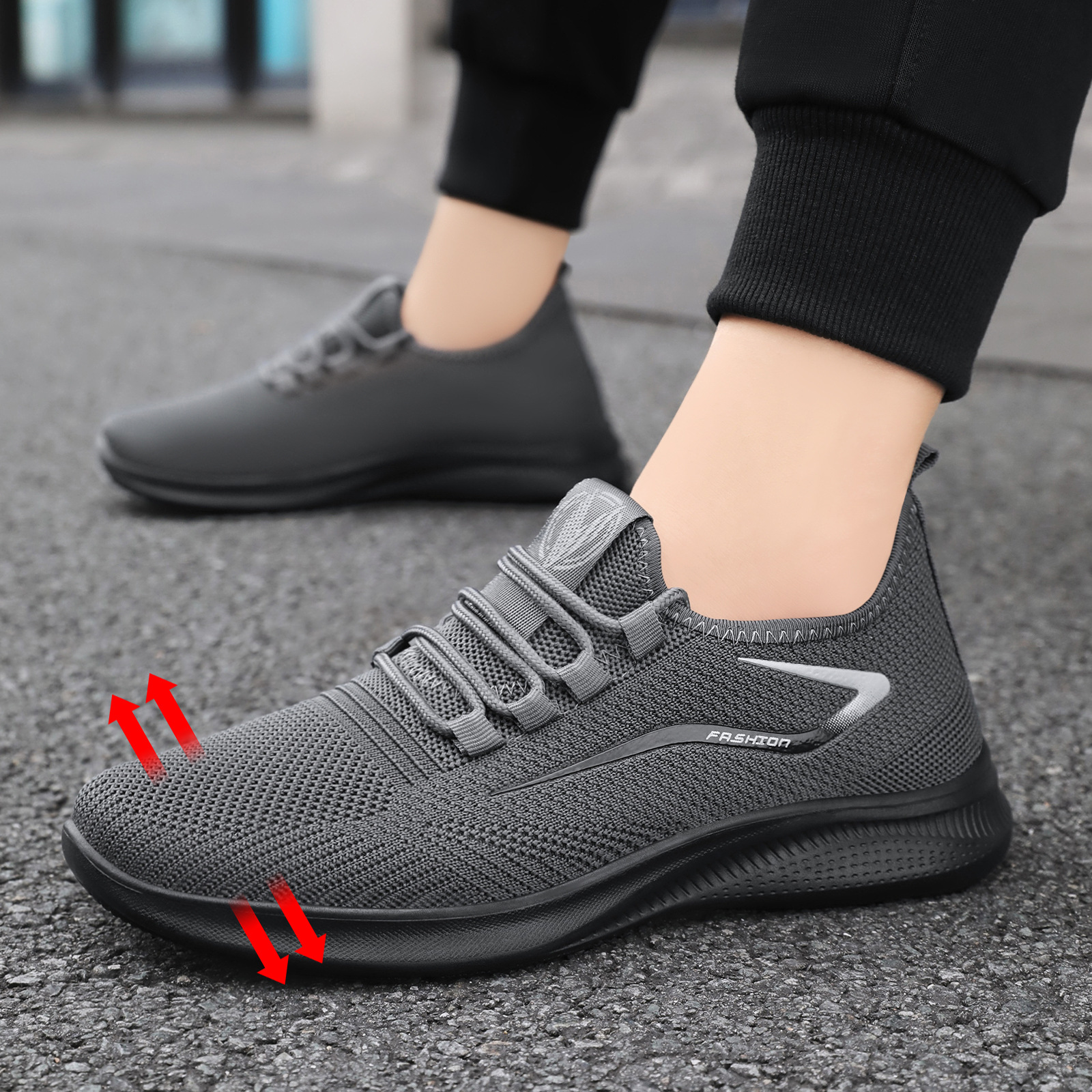 Zapatillas Deportivas Casuales de Primavera para Hombre, Talla Grande, Transpirables, Antiolor, de Malla, para Correr