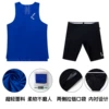 Platinum vest, black shorts