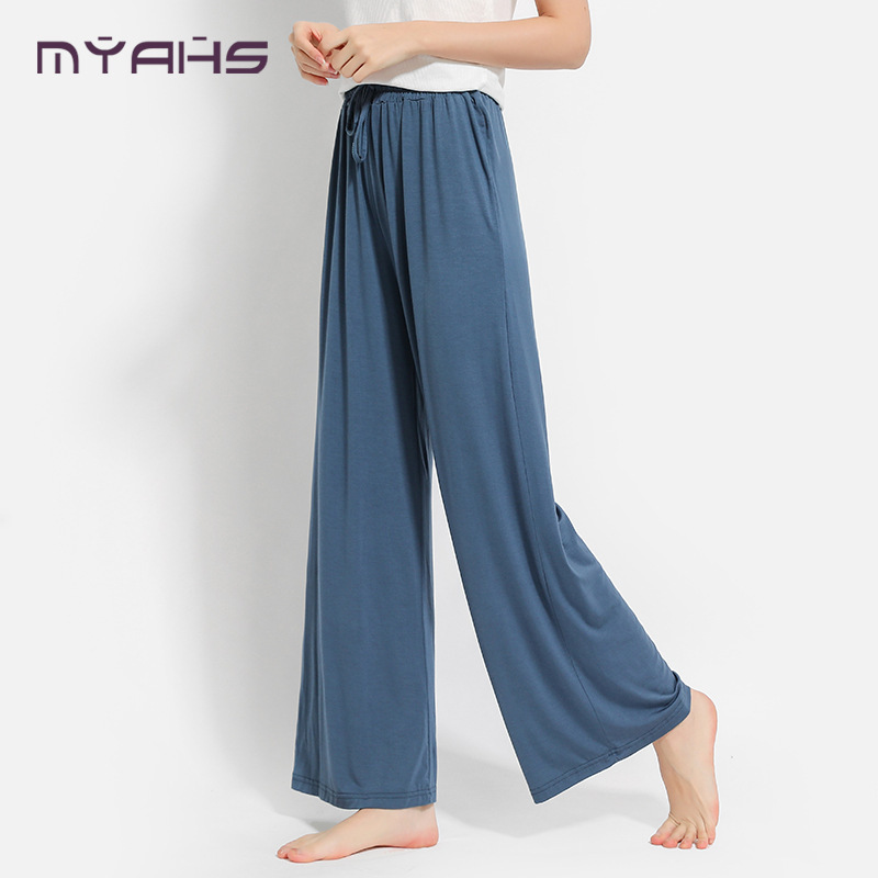 High-Waisted Modal Loose Large Size Slimming Look Wide-Leg Pants for Women Summer Versatile Pants Casual Pants Straight-Leg Pants