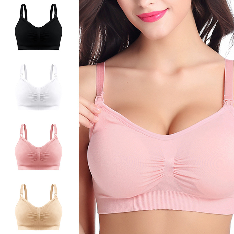 Zeriluna Comfortable Wire-Free Open-Front Nursing Bra, available in multiple colors, features a front closure for easy wear, and is comfortable, soft, and breathable Zeriluna Comfortable Wire-Free Open-Front Nursing Bra, available in multiple colors, features a front closure for easy wear, and is comfortable, soft, and breathable