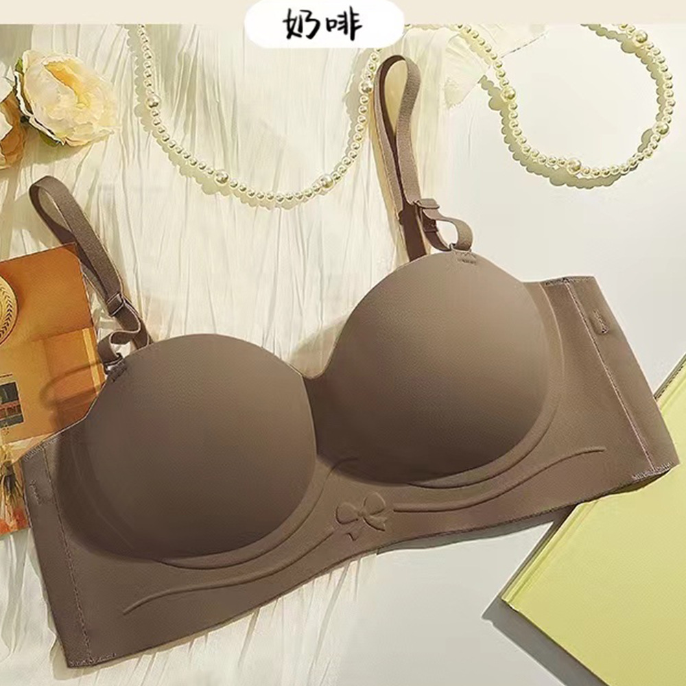 Salto de discoteca no puede caer ropa interior sin tirantes antideslizante pequeño pecho especial push up anti-sagging media taza sujetador sin costuras 2207