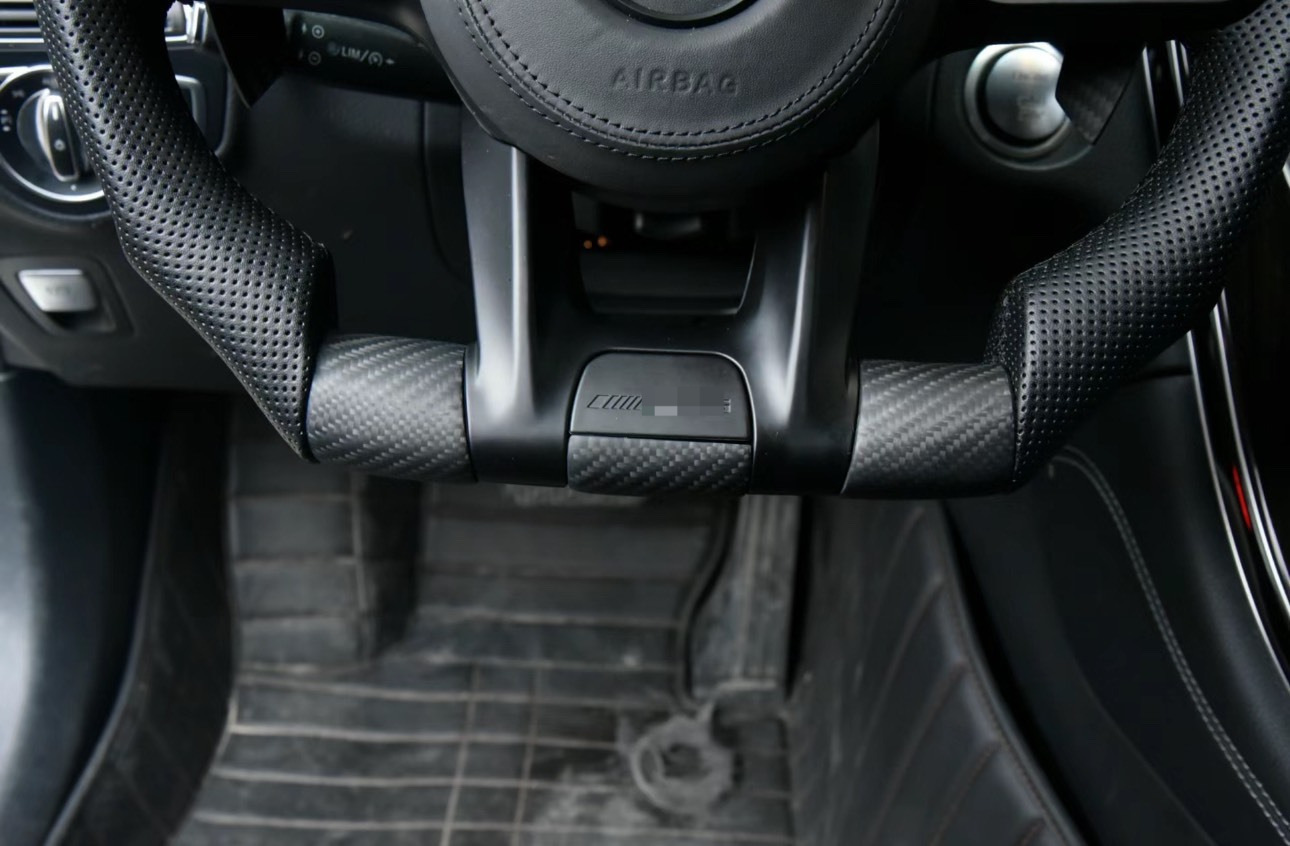 Suitable for Mercedes-Benz A/C/E/S/G/CLS/AMG carbon fiber half-wheel steering wheel, for old models and new models