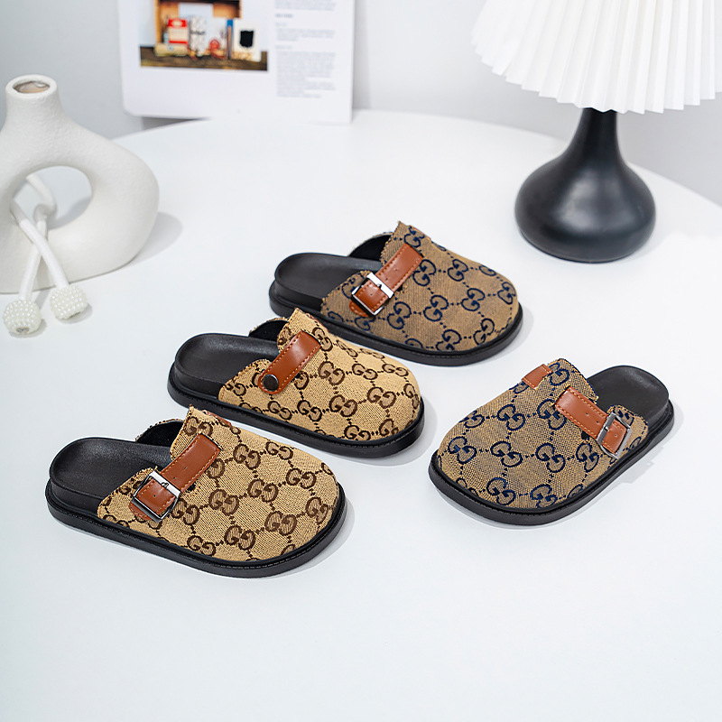 Baby Fashion Versatile Closed-Toe Half Slippers for Outdoor Wear 2026 Summer New Korean Style Children's Lazy Flat Slippers Trendy