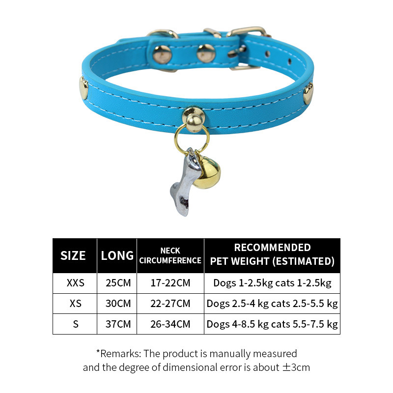 ホット販売犬首輪猫外出首輪 PU レザーマルチカラー愛の骨ベルチャームペット首輪|undefined