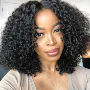 Cross-Border New Product African Small Curly Wig Hair European and American Wig Female Short Curly Hair Rose Mesh Chemical Fiber Full Headgear Wigs