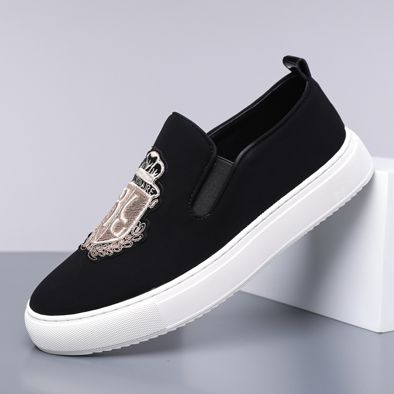 New Casual Slip-On Loafers Trendy Fashion Versatile Lightweight Comfortable One-Step Korean Style Men's Shoes_voghion.com