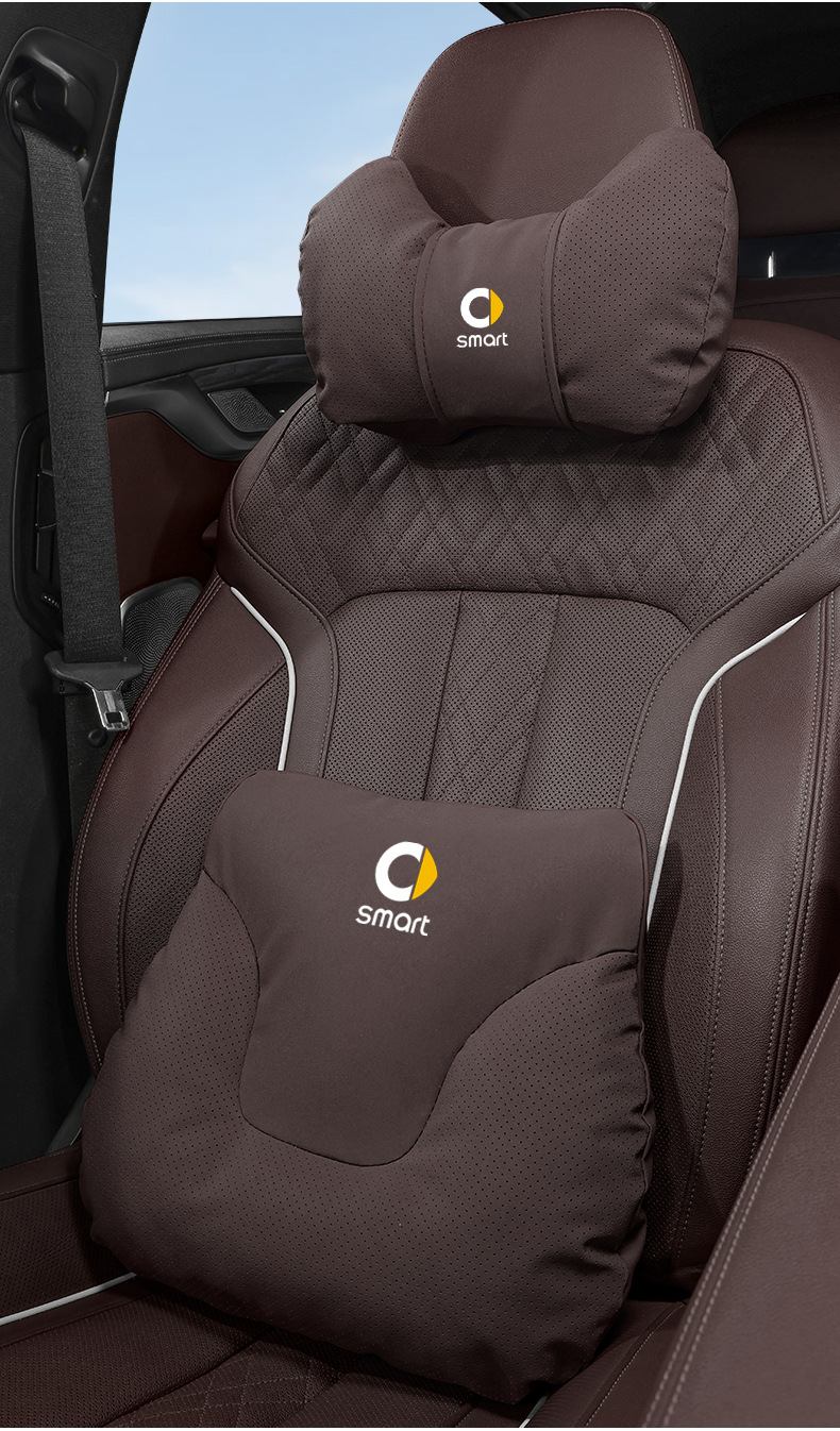 Suitable for Smart Car Headrest No. 1, No. 3, No. 5 Neck Pillow, Waist Back Cushion, Car Interior Decoration Supplies