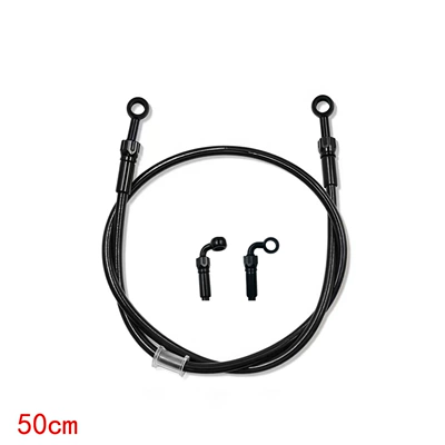 Motorcycle Cnc Oil Pipe Neutral M10 Brake Braking System An3 High Pressure Rigid Throat Multi Angle Detachable (Tubing) - 50cm