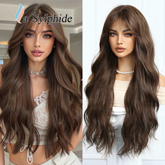 女性用ウィッグ【ネット美人】ロング巻き毛ロリータナチュラルネットセレブデイリー前髪フルヘッドカバー外国貿易
