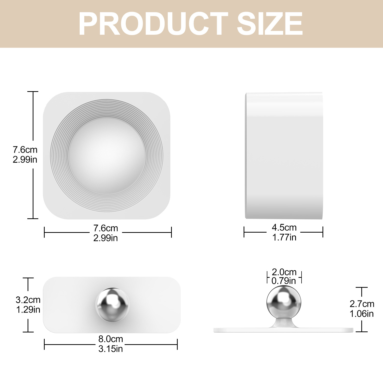 Nueva carga USB lámpara de pared interior USB succión magnética lámpara de gabinete lámpara de noche libro lámpara de carga portátil lámpara táctil