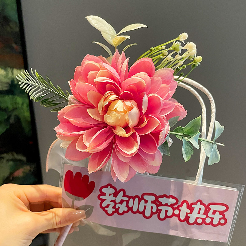 原创新款实用礼物花束金香花笔幼儿园郁开学教师节永生花笔签字笔|undefined