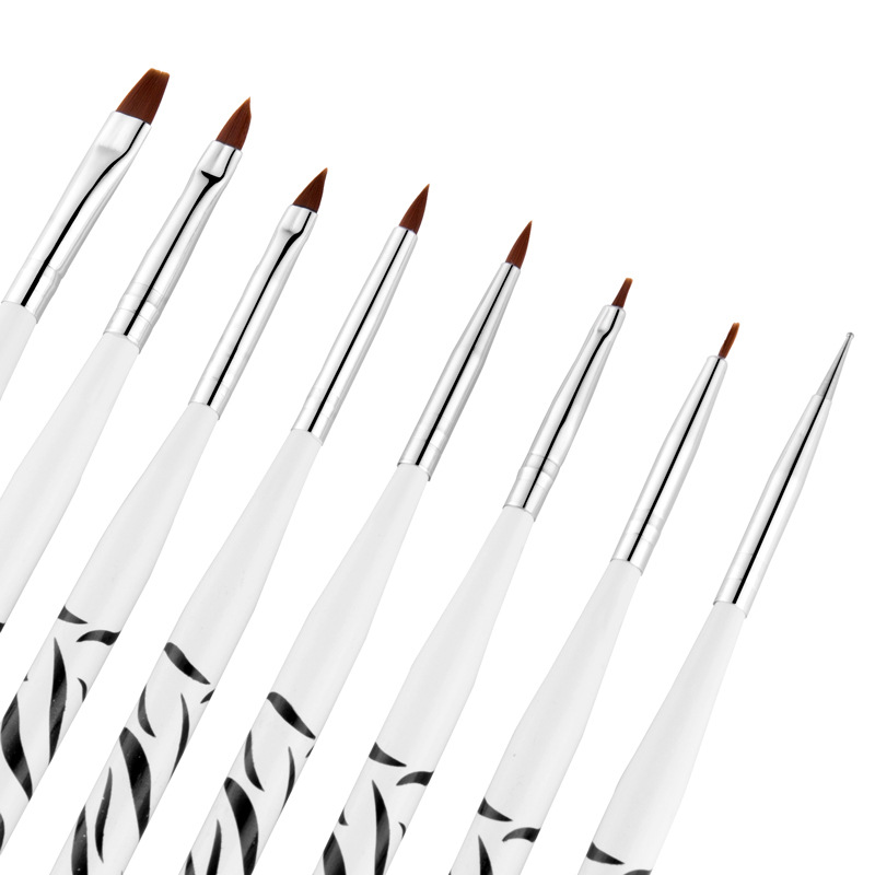 新款美甲笔刷套装日式光疗彩绘拉线画花晕染渐变专业指甲工具刷子