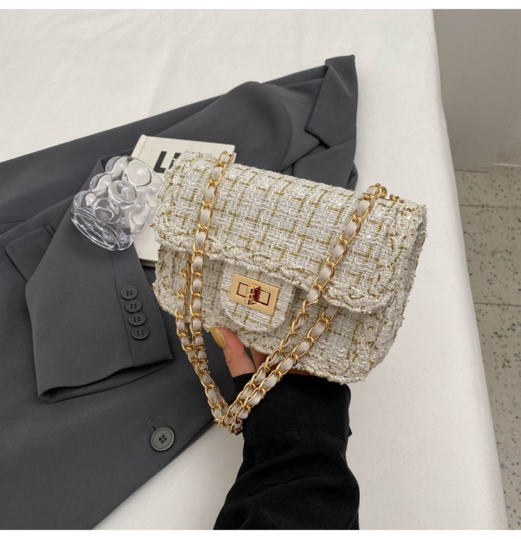 Borsa a tracolla donna con catena piccola borsa a spalla elegante_voghion.com
