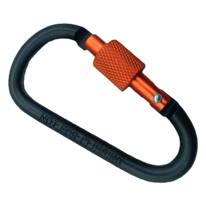 Venta directa de fábrica negrita No. 8 con gancho de bloqueo mosquetón en forma de D rápido colgante tuerca hebilla colgante hebilla de aleación de aluminio