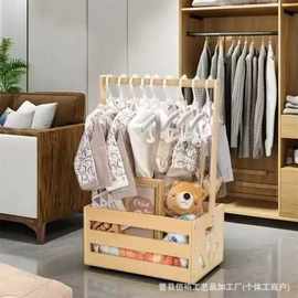 跨境木质婴儿用品收纳箱家用衣物玩具收纳篮新生儿礼品木质收纳箱