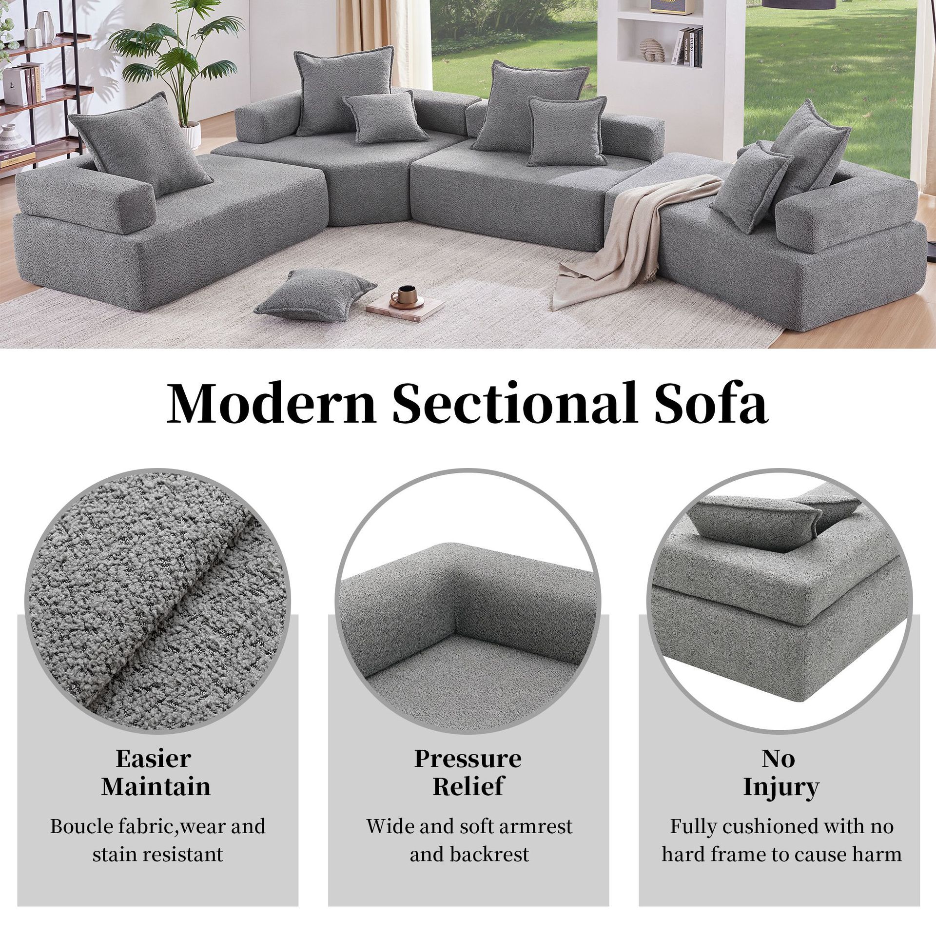 Sofá de bloque de tofu italiano minimalista red sofá de fila recta pequeño hogar sala de estar tela sofá de compresión de vacío