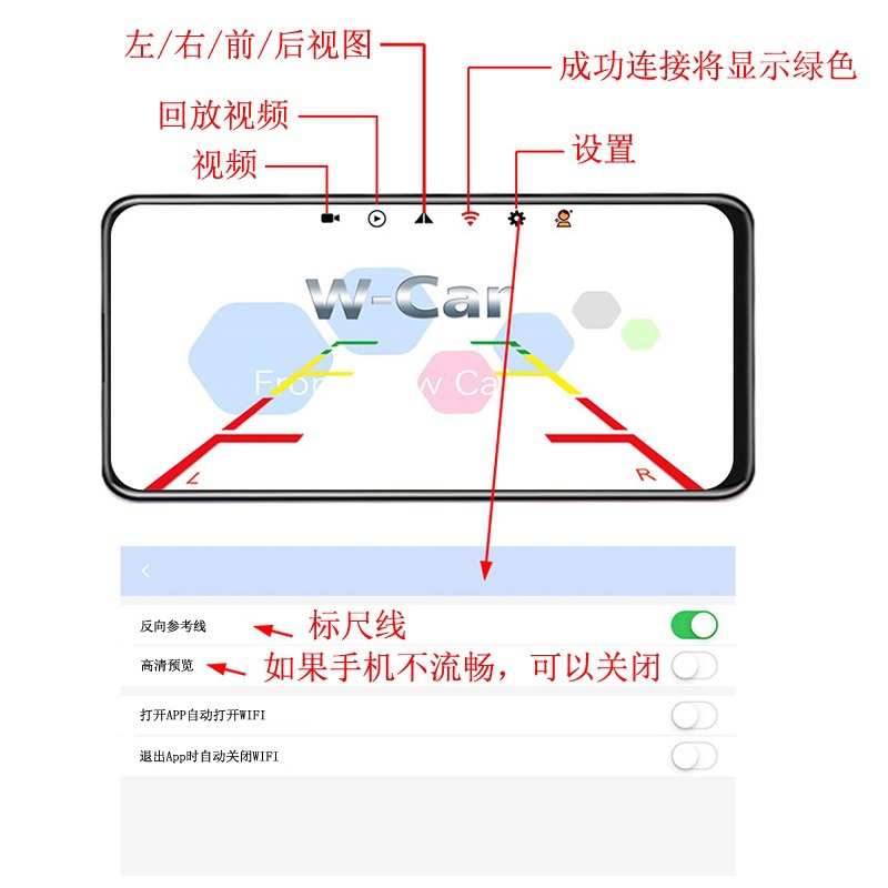 12-24v truck universal WiFi camera mobile Internet bus car waterproof wireless head HD infrared night