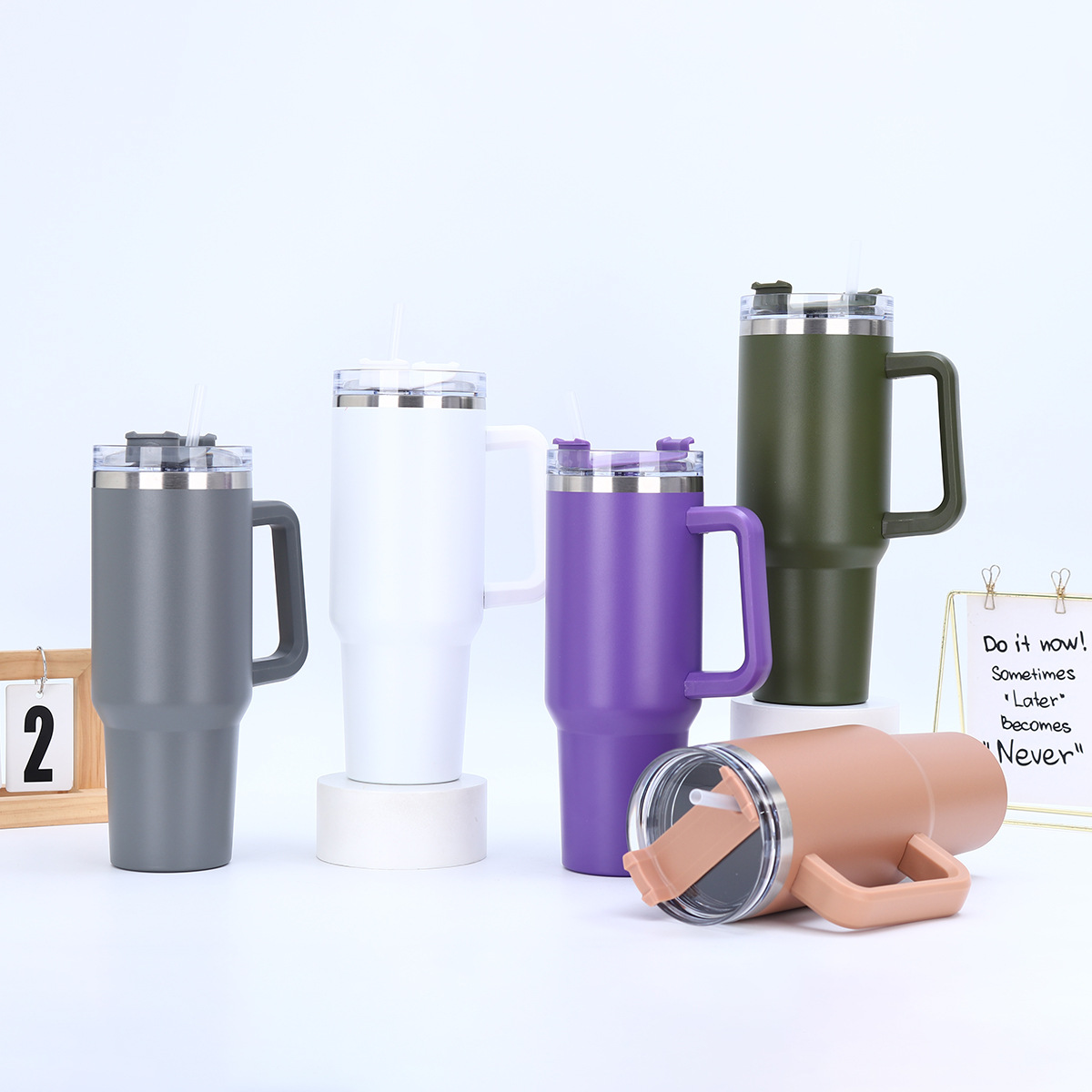 Generación transfronteriza de tazas de automóviles 304 tazas de aislamiento de vacío de acero inoxidable de doble capa de 40oz tazas de hielo de alta capacidad
