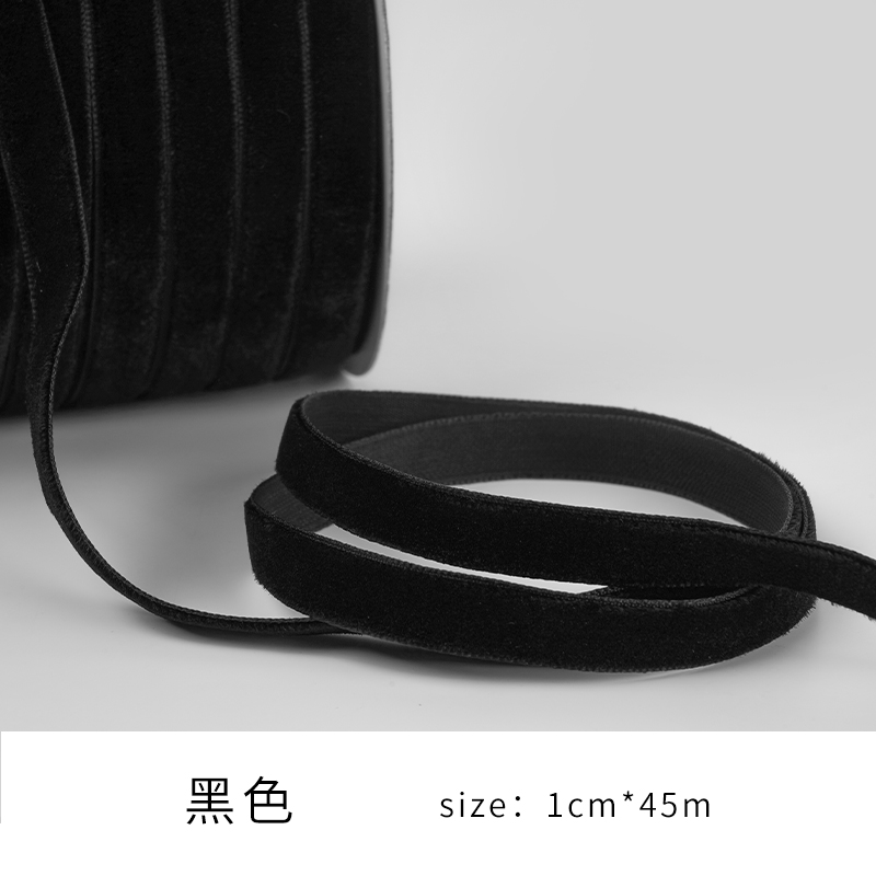 1cm cinta de flocado cinta de Navidad cinta de terciopelo unilateral cinta de terciopelo cinta de ropa accesorios cinta de tela de lana cinta de seda