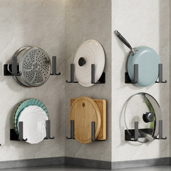 Cross-border pot lid rack wall-mounted punch-free kitchen storage rack household cutting board placer chopping board storage artifact