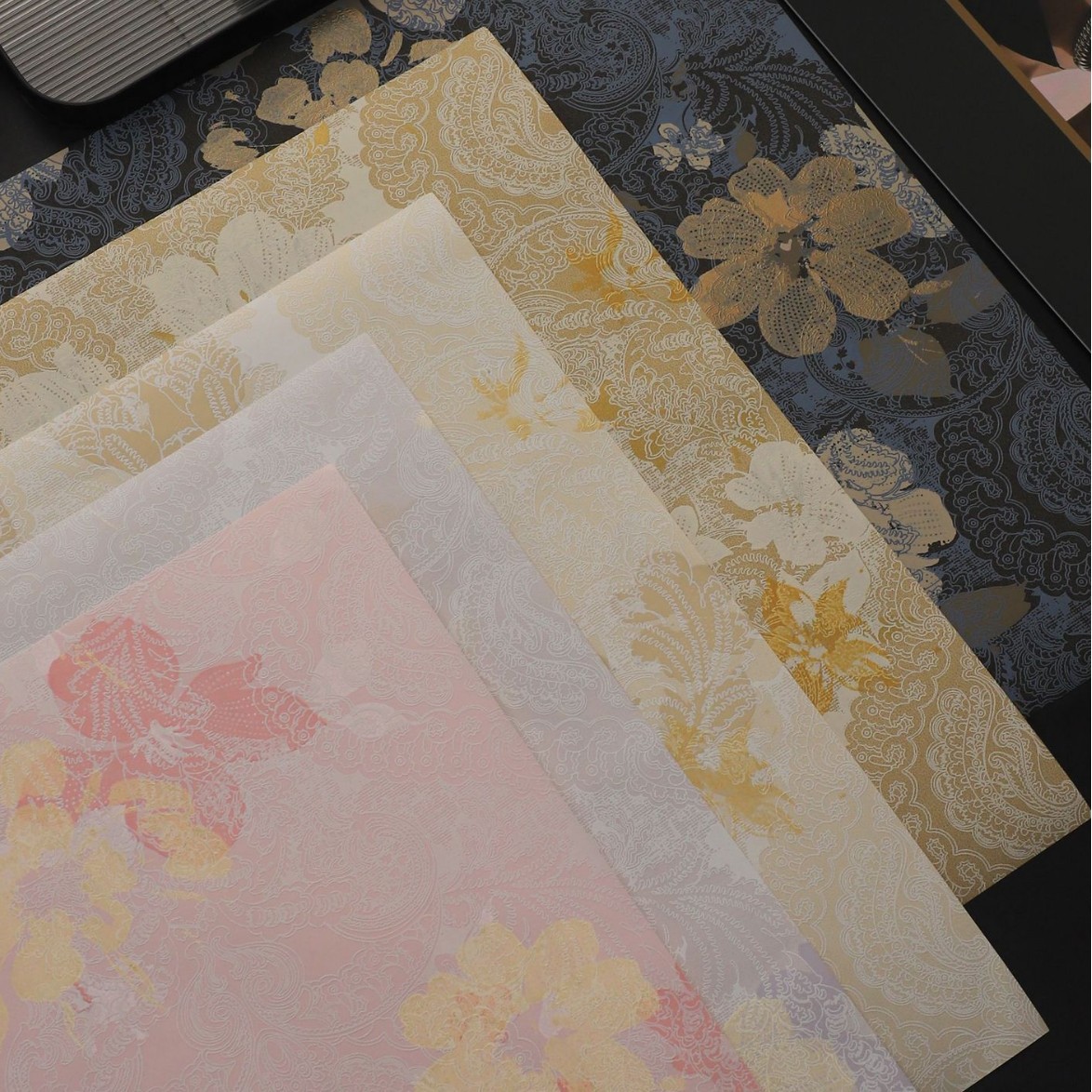 Huayuqing flores materiales de embalaje ramo creativo de flores papel de embalaje de textura artística de papel floral 5 hojas