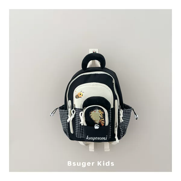 Children's Animal Backpack Kindergarten School Bag Cute Plaid Lightweight Small Backpack for Boys and Girls Baby Travel School Bag